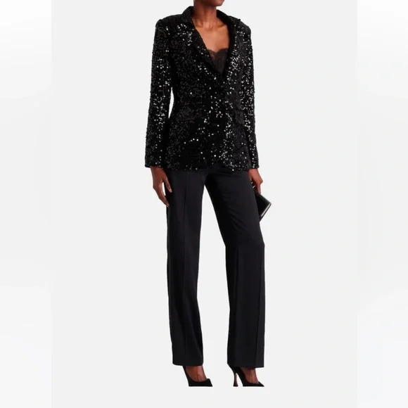 Philosophy Black Sequin Blazer Jacket Size Small NWT - Picture 2 of 15